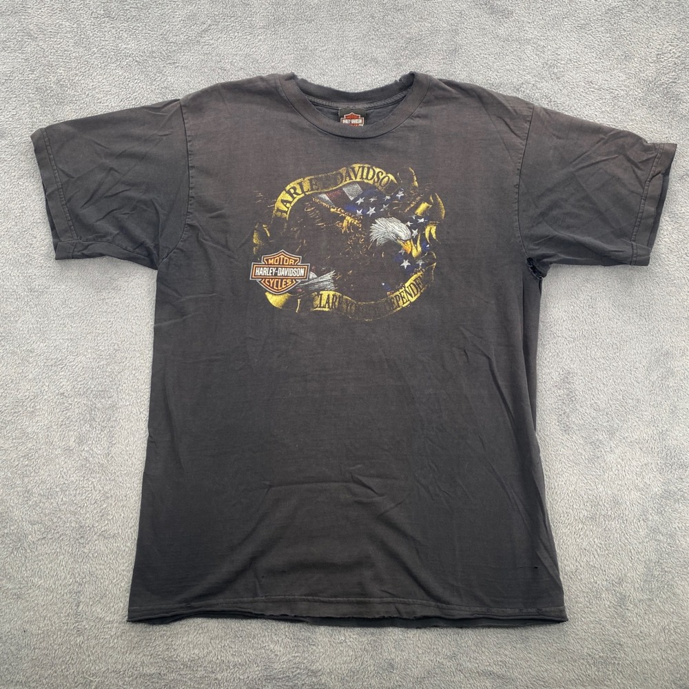 Harley Davidson T-Shirt Mens XL Black Monterey Eagle California Distressed USA